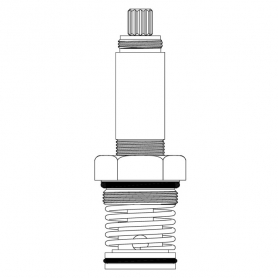 Symmons* Replacement Diverter Stem Ass&#039;y W/ Thrd Bonnet