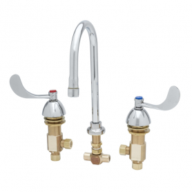 T&amp;S BRASS B-2865-05-120XA WIDESPREAD FAUCET: 12&quot; FLEX LINES