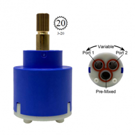 Import Single Control Cartridge Ceramic Mixer or 2-Port Variable Diverter