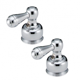 Delta Decorative Lever Handles - Chrome - Pair Hot &amp; Cold