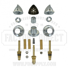 Replacement Crane-Repcal* 3 Valve Tub &amp; Shower Rebuild Kit