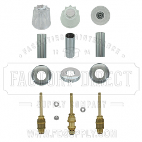 Replacement Price Pfister* OS Windsor* Rebuild Kit 3 Valve W/2 Pce E