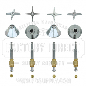 Replacement Savoy Brass* Repair Kit 4 Valve w/Cross Handles