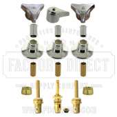 Replacement Union Brass* Tub Kit 3 Vlv w/ Cer Cartridges &amp; NS Di