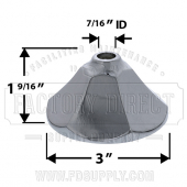 Replacement for Am Standard* Renu* Escutcheon Flange 3&quot; Long