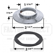 Delta Rom Tub Escutcheon w Gasket