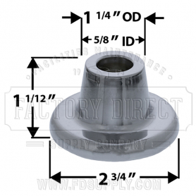 Universal Escutcheon 5/8&quot; x 24T Fits AB, BR, MW, RB, &amp; UB