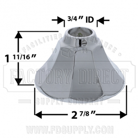 Universal Fluted Escutcheon<BR>3/4&quot; Hole x 2-7/8&quot; Base