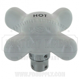 Replacement for Kohler* Porcelain Cross Handle -Hot