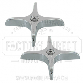 Replacement for Savoy Brass* Cross Handles -Pair Hot &amp; Cold