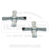 Replacement for Union Brass* Cross Handles - Pair Hot &amp; Cold