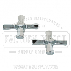 Replacement for Union Brass* Cross Handles - Pair Hot &amp; Cold