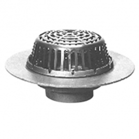 Zurn ZA107-4NH-C 15In Dia Roof Drain w/ Aluminum Dome-Deck Clamp
