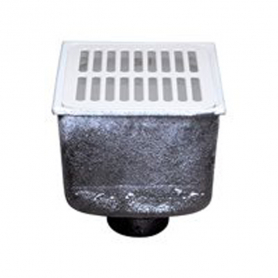 Click to expand Zurn ZN1910-4NH-11-23-K<br> 8InSq X 6In Ni Brz A.R.E. Floor Sink