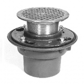 Zurn ZN415-3NL-10B-P-U1 CI Floor Drain w/ 10In Rd Adj Pol Nickel